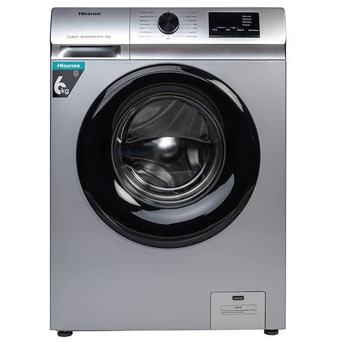 6kg Front Load Automatic Washing Machine - Silver
