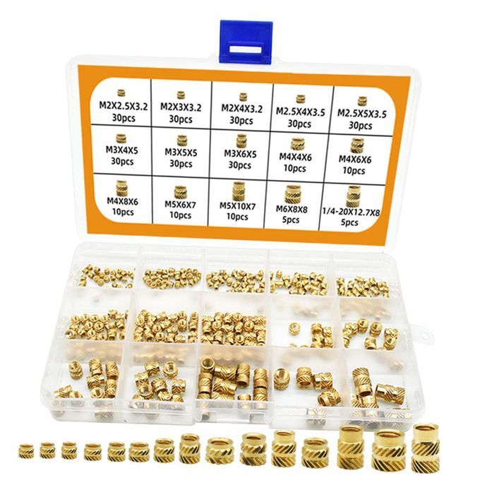 300x M2 M2.5 M3 M4 M5 M6 Female Thread Knurled Nut Threaded Insert