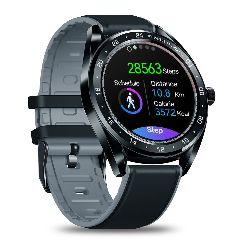 ❤Women's Intelligent Watch Full-circle Touch Screen Heart Rate And Blood Pressure Monitoring Ultra-thin Smart Fitness Watch - Black