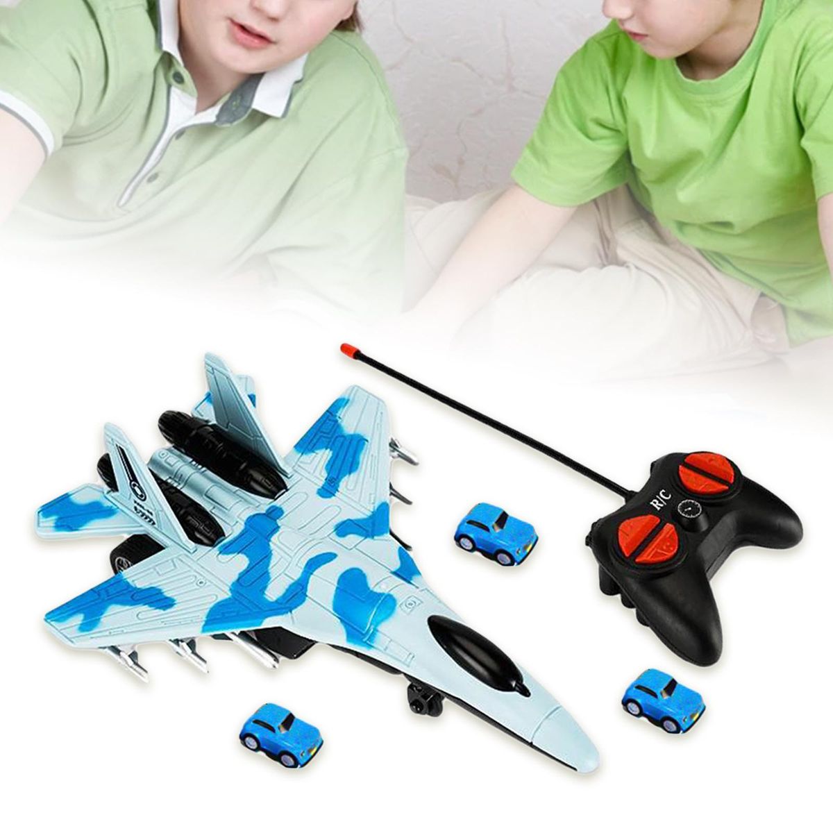 RC Airplane Toys Gifts With 27-Frequency Remote Control For Kids Blue
