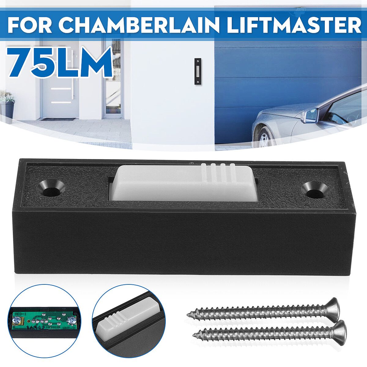 75LM Garage Door Opener Wall Control Push Button For Chamberlain LiftMaster