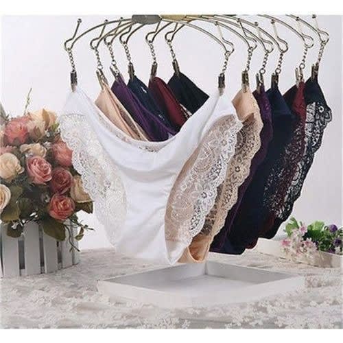 Soft Lace & Silk Sexy Ladies Panties - 6pcs