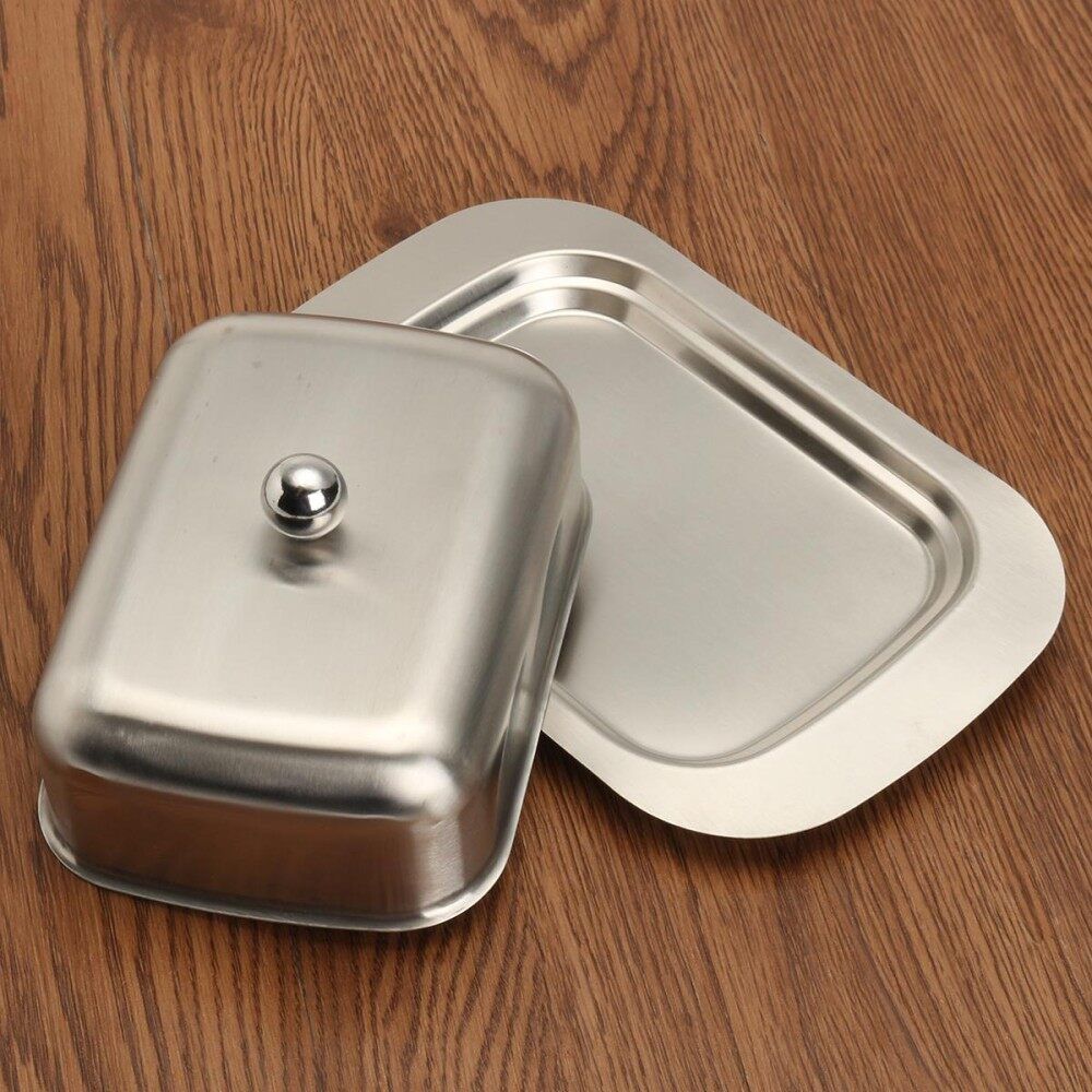 Stainless Steel Butter Dish Set Serving Tray 6.3