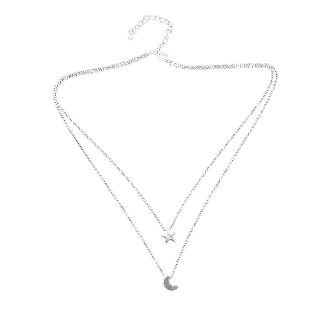Double layer star Moon lady Neckof