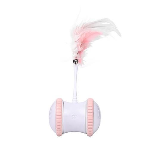 Smart Interactive Pet Dog Cat Toy LED Light USB Charging Glow Tumbler Pet 360 Degree Self Rotating Ball Toy for Pet Cat Supplies