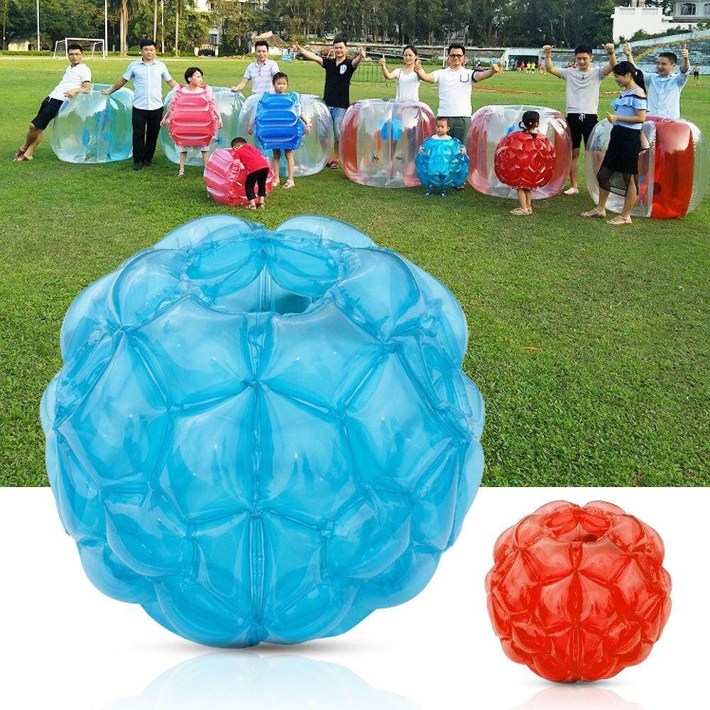 60CM PVC Inflatable Bubble Ball Kids Impact Toy Soccer Football Outdoor Sport Blue