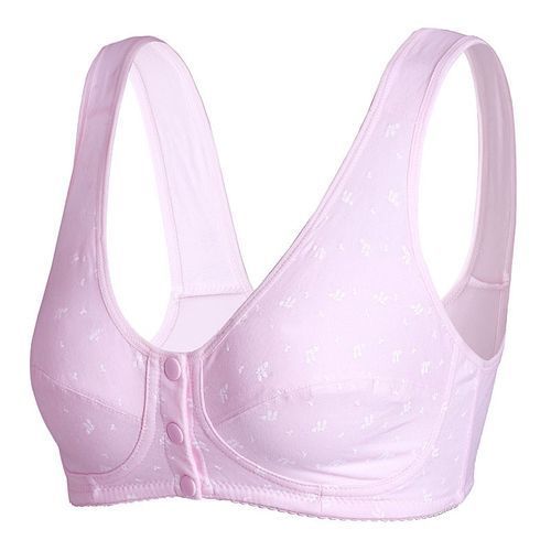 1 PCS Lady Front Buckle Bra Simple No Steel Ring Comfortable Breathable