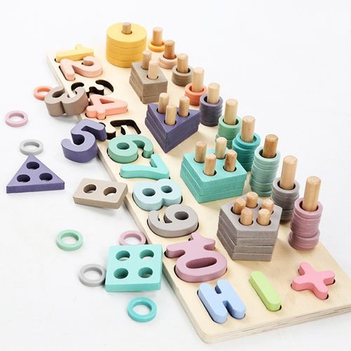 Children Wooden Toys G Montessori Materials Teaching Count N