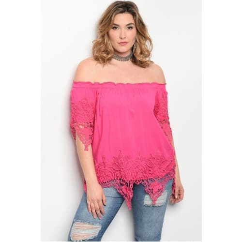 Pink Plus Size Top