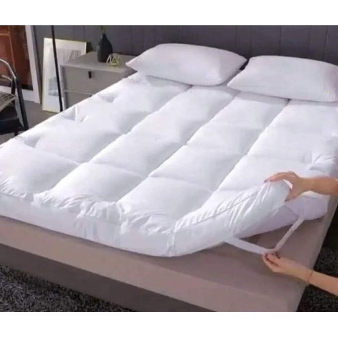 Luxe, Fluffy, Quality Thick, Mattress Topper-WHITE