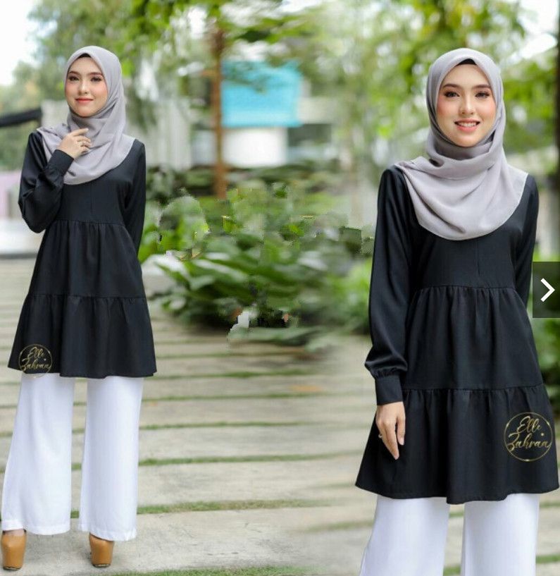 Turkey Long Women Tops Abaya Muslim Blouse Clothes Top Bokep Indonesia-black
