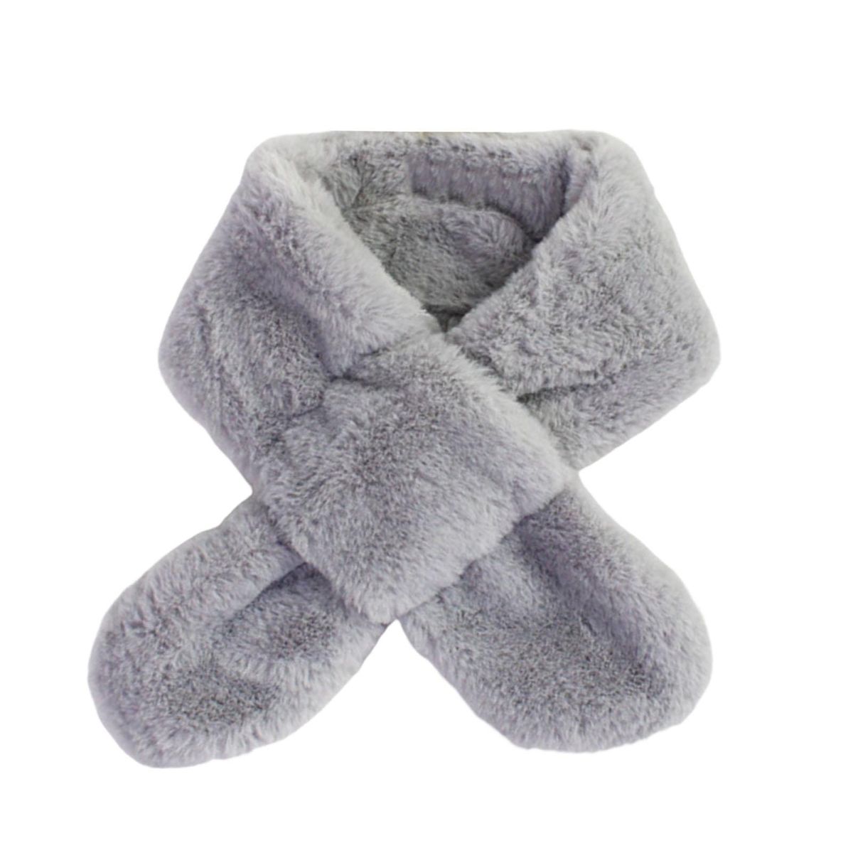 Children Scarf Baby Thickened Faux Rabbit Fur Scarf Grey