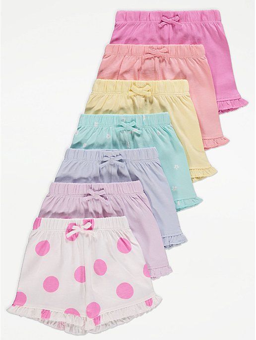 Bright Printed Shorts 7 Pack