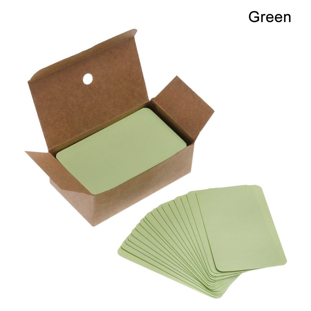 100PCS Blank Word Cards Boxed Message Note Kraft Paper