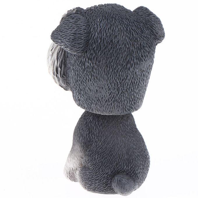 2pcs Bobble Head Schnauzer Dog Shaking Heads Puppy Toy For Car