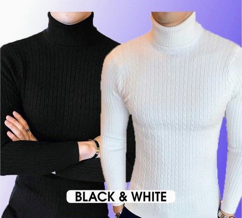 2in1 Me&Women Turtle Neck  Coperate Top