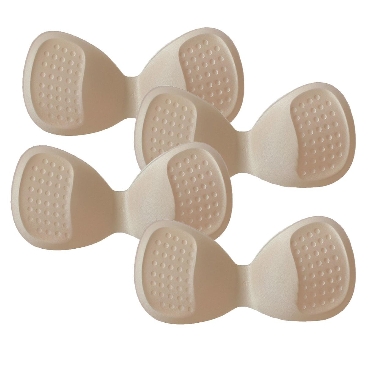 4 Pieces Bra Pads Inserts Push Up Breathable Cups Removable Brown