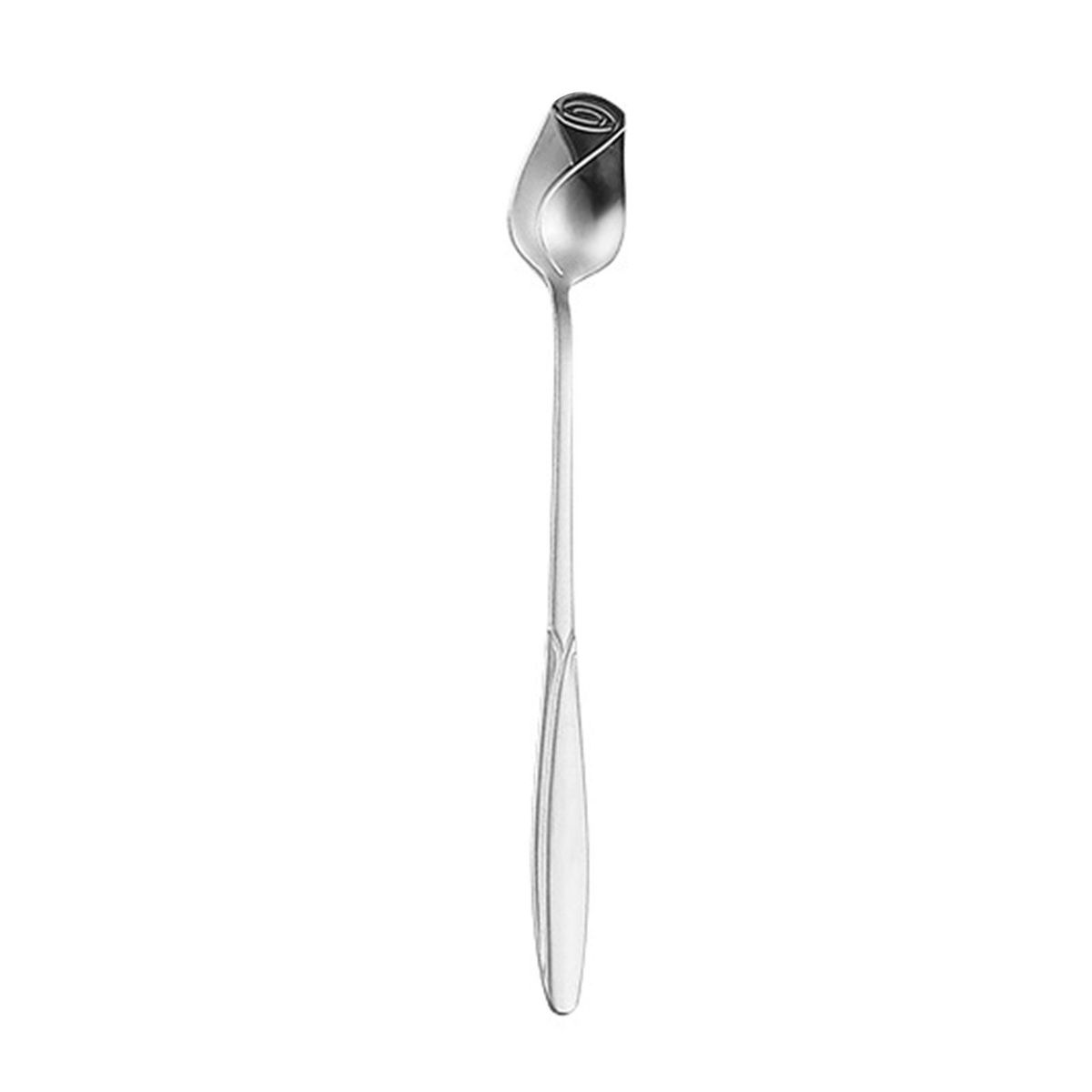 Coffee Teaspoon Stainless Steel Rose Flower Stirring Spoon Silver