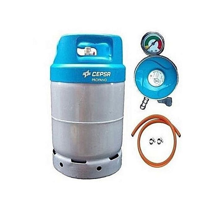 12.5kg Gas Cylinder, Regulator, 3yards Hose & 2 Clips