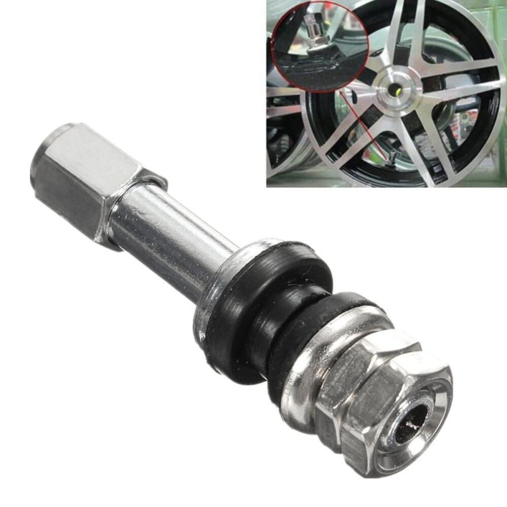 (car Dust Cover)4pcs Bolt-in Aluminum Car Tubeless Wheel Tire Valve Stems With Dust Caps Black