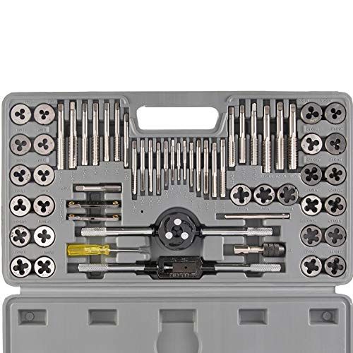 60 PCS Tap And Die Set Metric And Standard Sizes Included Ta