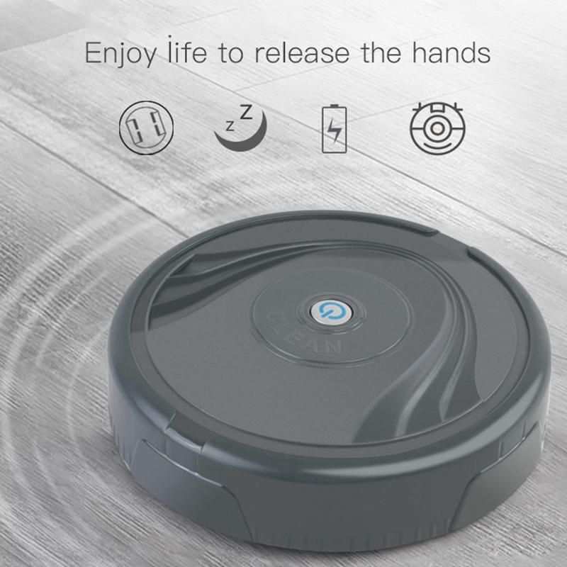 Robot Vacuum Cleaner, Sweeper Smart Household Sweeping Robot Thin Quiet for Hardwood Floor Carpet Tile Pet Hair,Black