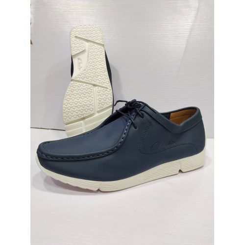 Blue Lace-up Classy Loafers Shoe