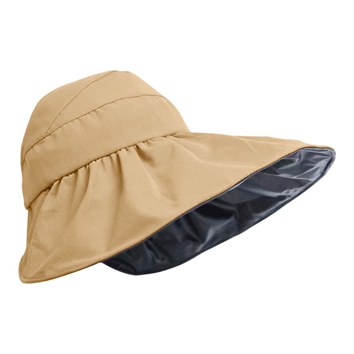 Fisherman Hat Empty Top Hole Sun Hat Khaki