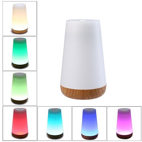 Portable Smart Touch Control Night Light With Bluetooth Speaker, Colorful LED Desk Lamp Bedside Lamp Reading Lamp Warm White HT-S