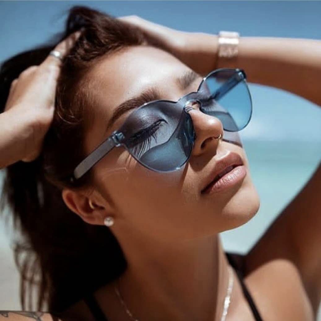 Rimless Edge Colorful  UV Protection Sunglasses