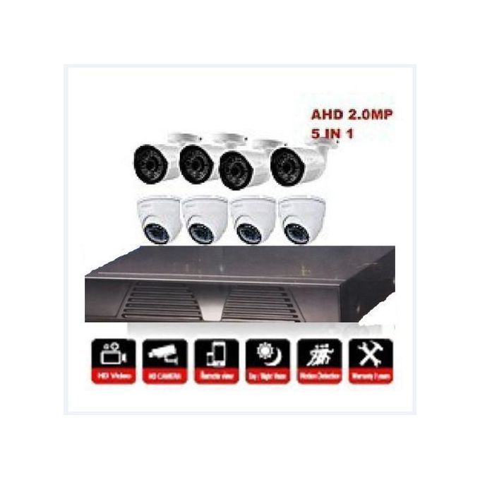 Cctv Super Quality 1080p AHD 8 Channel CCTV DVR System And Outdoor & Indoor Camera