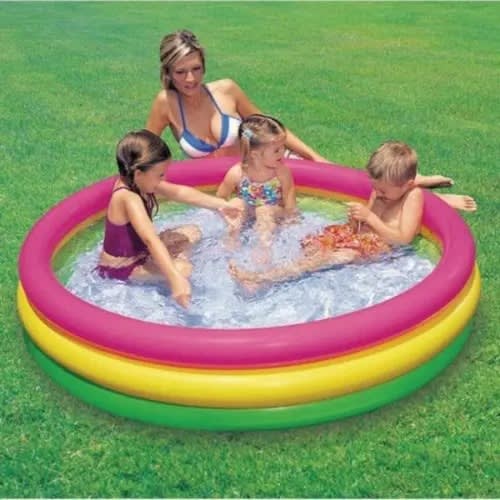 Intex Inflatable Swimming Pool For Kids-With Pump