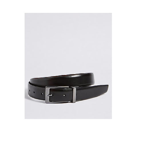 High Shine Leather Buckle Belt