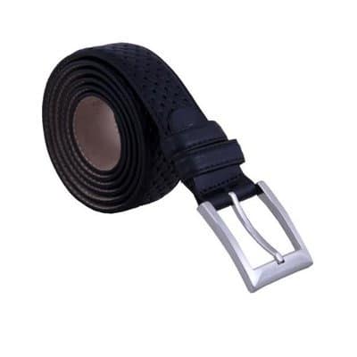 Aria Classy Detailed Leather Belt - Black - MB-4178