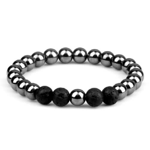 Lava Round Bracelet -   Black