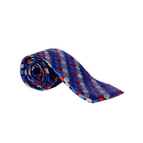 Polka Ring Silk Tie - Blue