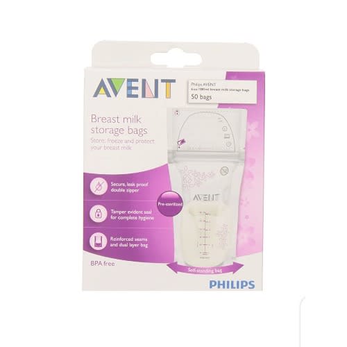 Breast Milk Storage Bags Clear - 6 Ounce - 50 Pack