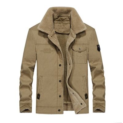 Winter Er Jacket Men Cotton Fleece Thick Warm Coats Male Fur Collar Tactical Outwear Windbreaker Jackets Clothing