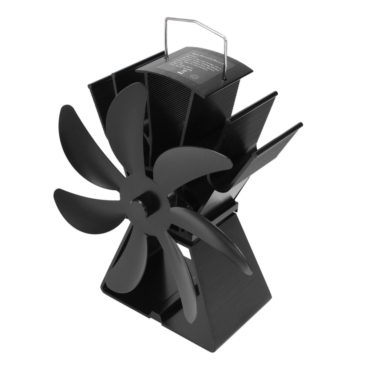 7 s Heat Powered Stove Fan Black Firep Log Wood