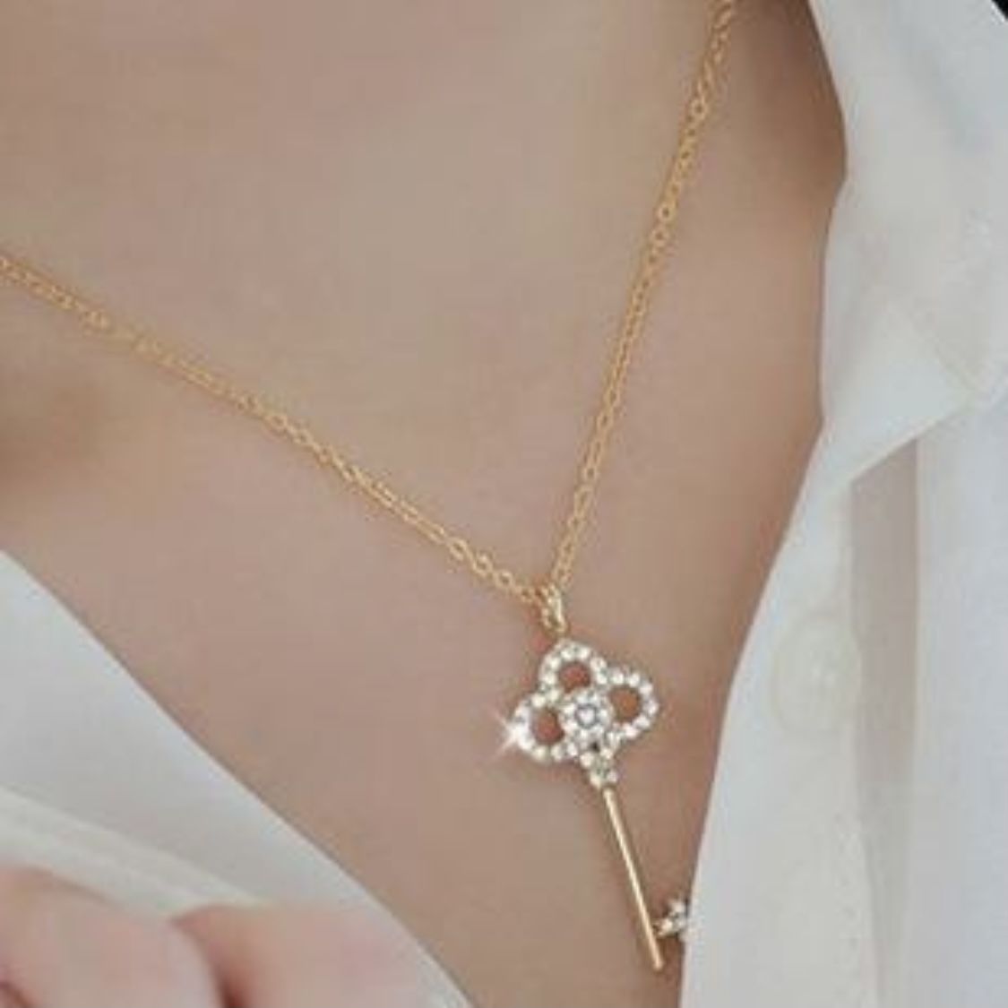 Bling Key Gold Necklace