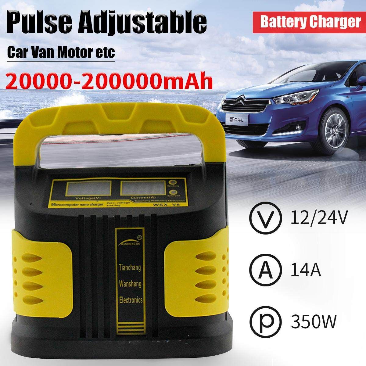 200000mAh 350W 12V-24V LCD Auto Adjust Car Vehicle Jump Starter Charger US PLUG Us Plus