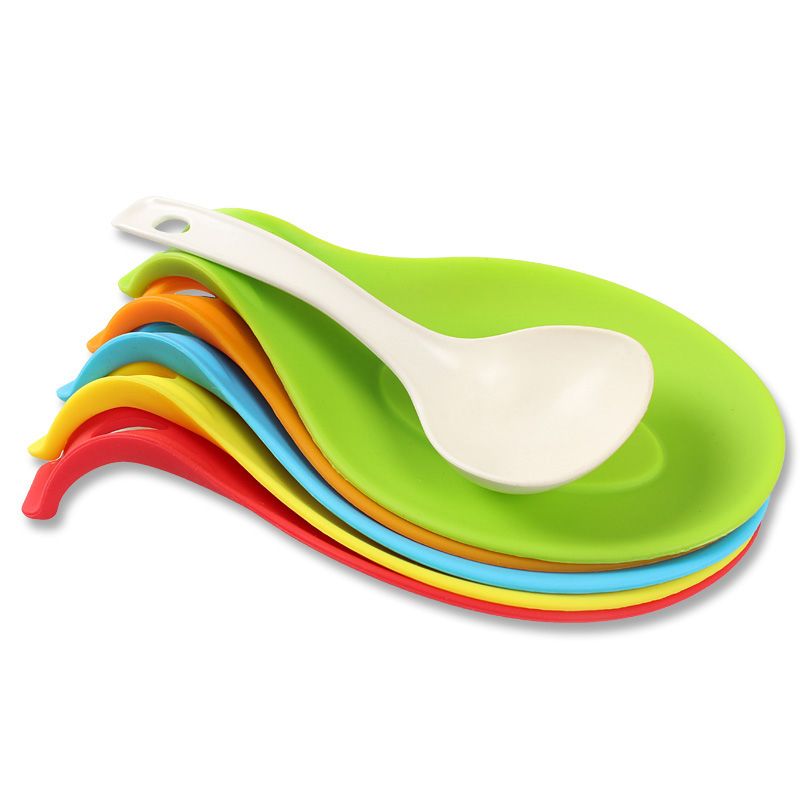 2pcs Silicone Heat Resist Spoon Rests Kitchen Tools