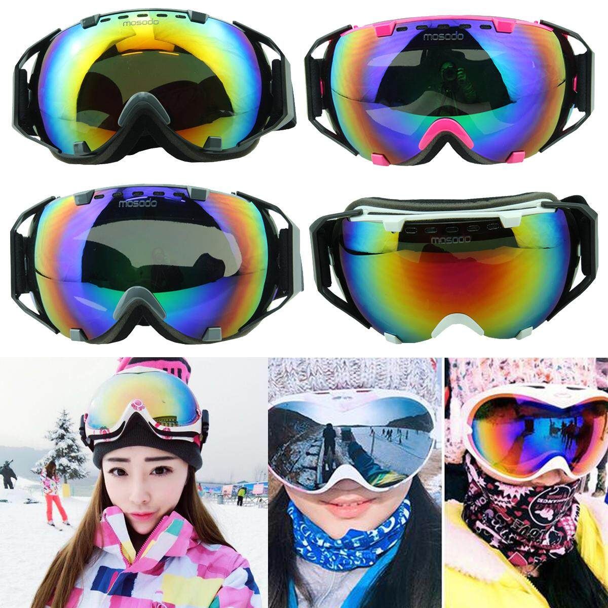 Mosodo Skiing Snowboard Adult Anti-fog UV Snow Ski Spherical Dual Lense Gray Frame (msd72-gr04)