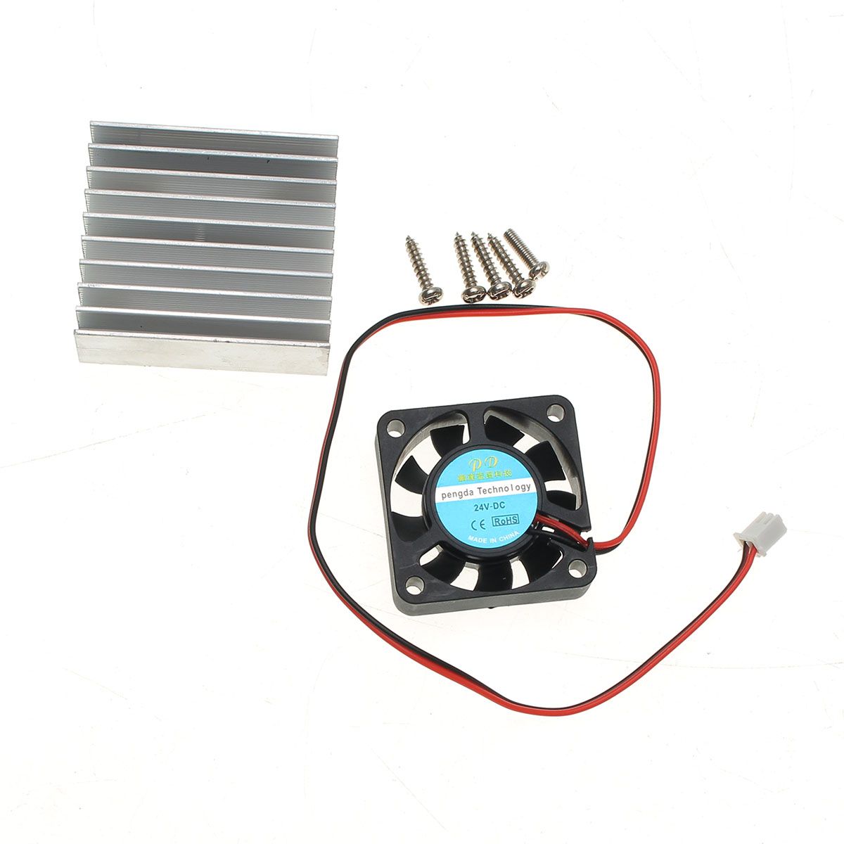 Heat Sink + Cooling Fan + Mounting Screws Kit For 0-30V