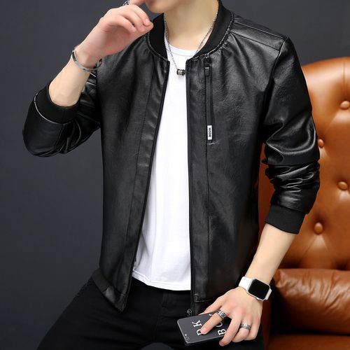 Mens Leather Jacket Lightweight Jacket