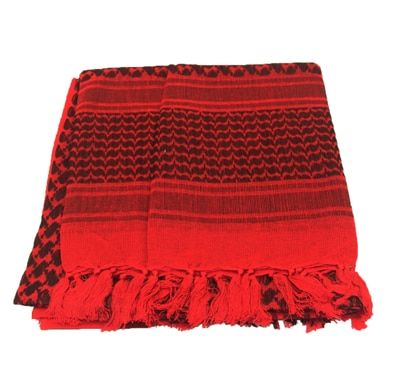 Military Tactical Arab Hijab Shemagh Scarf Desert Keffiyeh Scarves Fashion Thick Muffler Men Women Windy Dust-proof Neckerchief Red