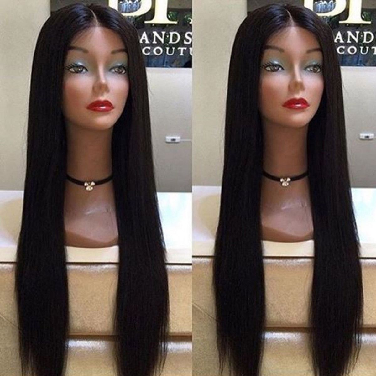 European And American New Black Long Straight Hair Halloween