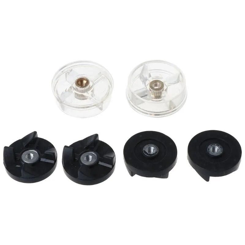 6pcs Replacement 2 Plastic Gear Base 4 Rubber Gear For Magic Spare Parts