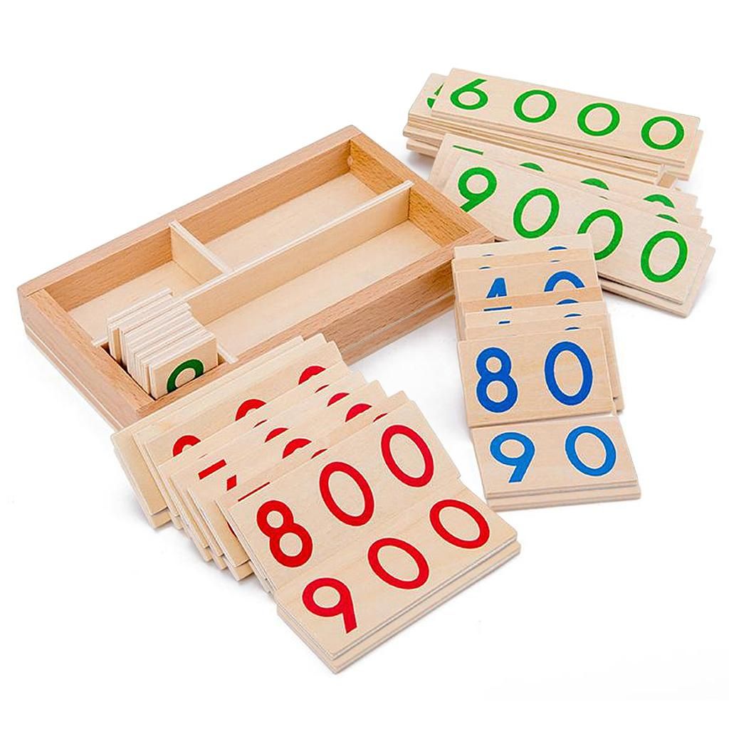 1-9000 Number Card Counting Cognition Teaching Aids For 3 4 5 Years