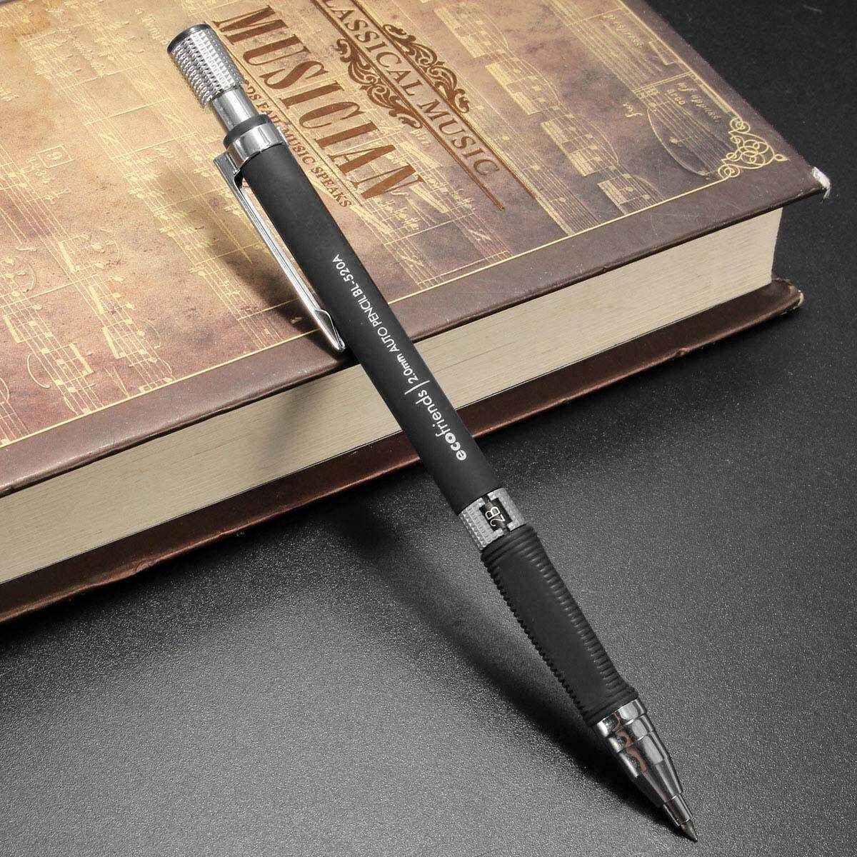 20pcs 2B 2.0mm Lead Holder Pen Automatic Mechanical Drafting Drawing Pencil Study Tool